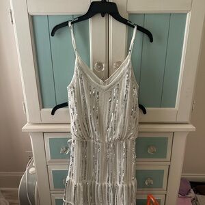 White Sequin Dress